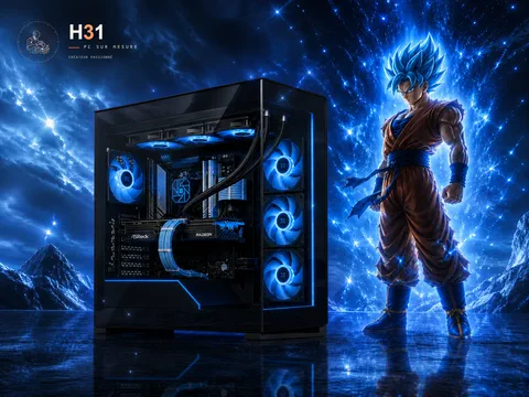 PC gaming Super Saiyan Blue de la gamme Geek Family Hardware31