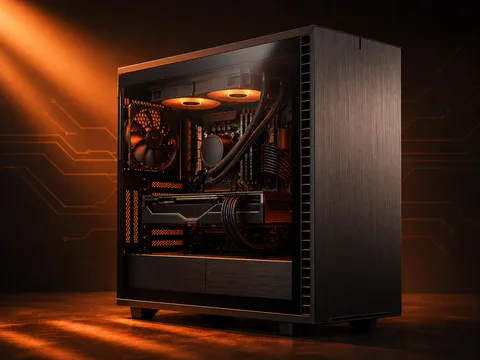 PC Ô Focus noir et orange de la gamme Ô Bureau Hardware31