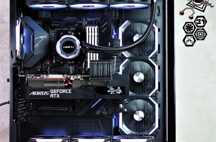 Montage client effectué avec le configurateur PC Hardware31 dans un Lian Li 011D XL