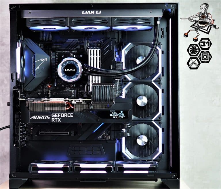 Montage client effectué avec le configurateur PC Hardware31 dans un Lian Li 011D XL