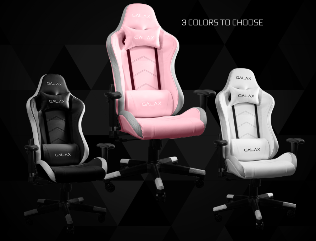 Les différents coloris disponible de la nouvelle gamme de siège gaming de Galax GGC-001
