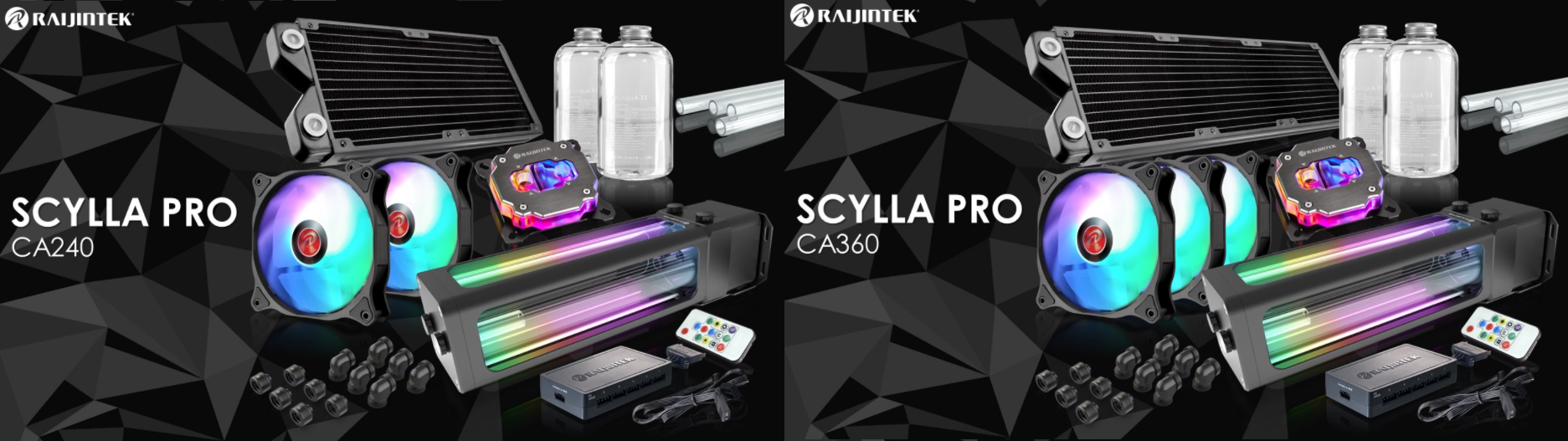 Raijintek présente ses nouveaux kit watercooling custom Scylla Pro CA240/CA360