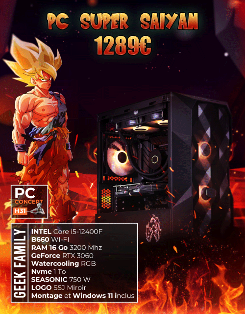 Présentation du PC Super Saiyan Hardware31 sur l'article du PC Dragon Ball de Nervous974 - Crois en ton pouvoir GOHAN !