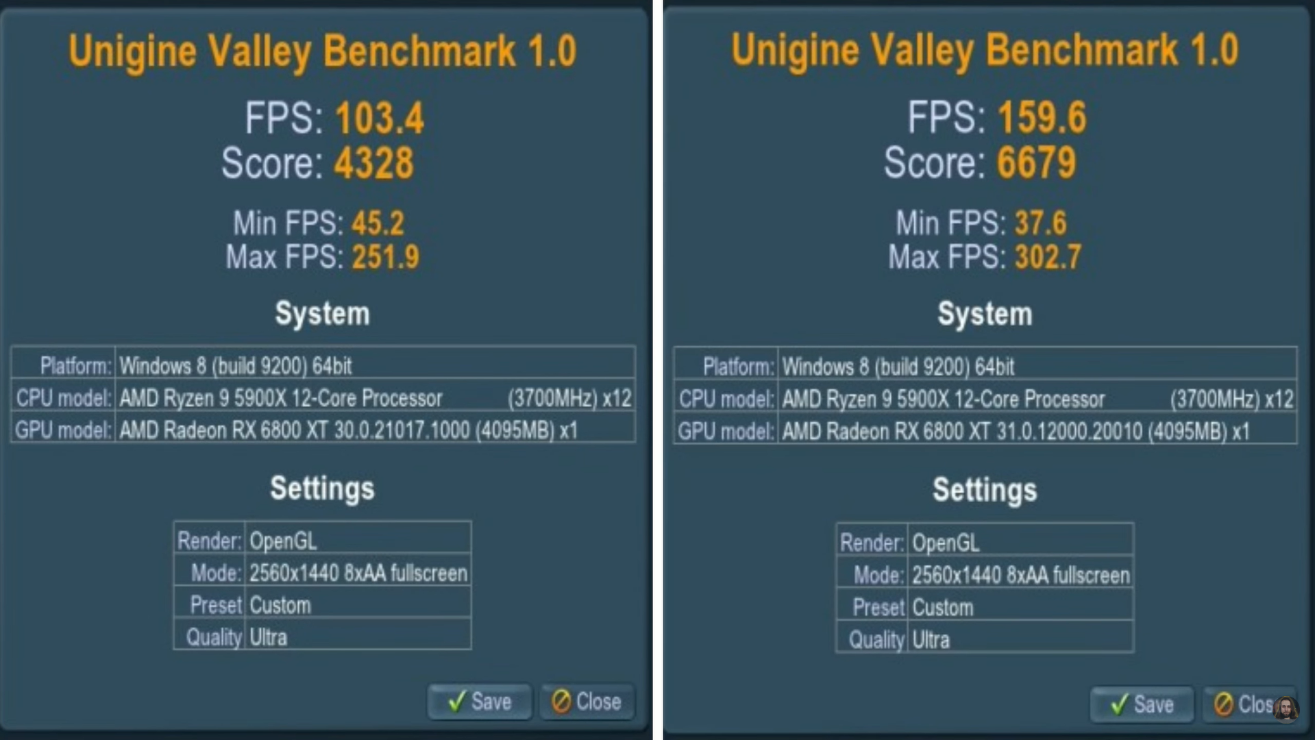 WINDOWS 11 22H2 AMD Unigine Valley Benchmark