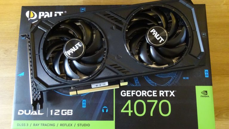 Palit RTX 4070 Dual vue face bundle
